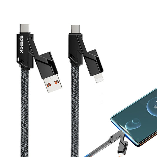 4-in-1Charging Cable USB Type-C Lightning Cable Charger Cord
