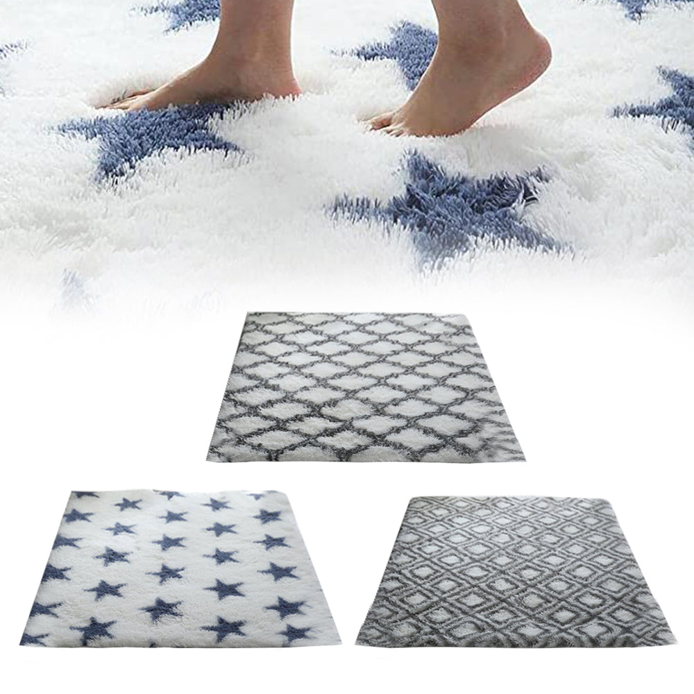 Area Rugs Fluffy Fuzzy Soft Plush Bedside Rug for Bedroom Living Room-Style 1