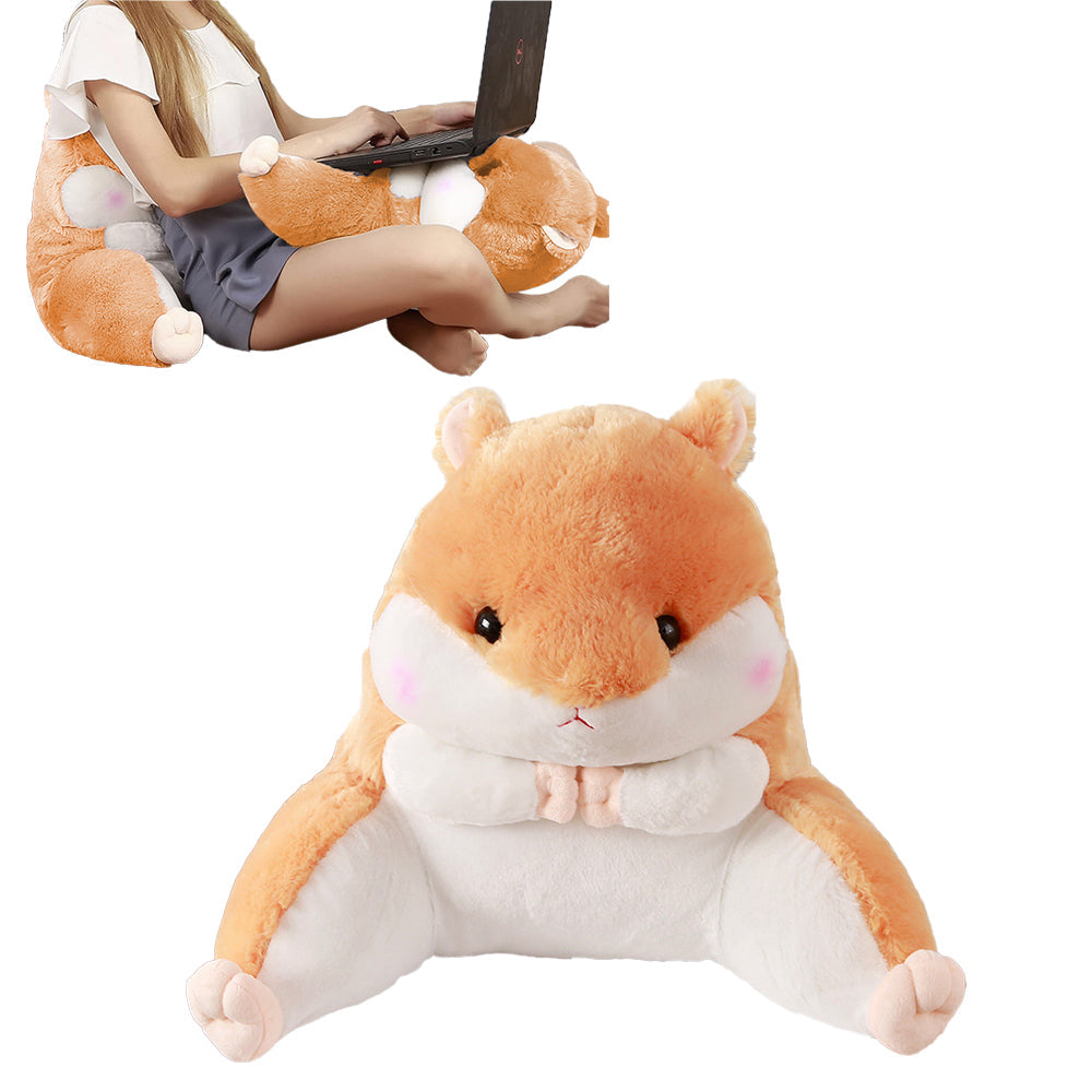 Backrest Reading Rest Pillow Neck Lumbar Support Chair Cushion with Arms for Teens Orange