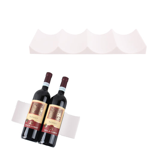 Wine Fridge Organiser Beer Stacking Bottle Rack Kitchen Space Saving Can Holder-White