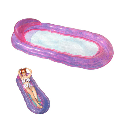 Inflatable Pool Mat Floating Pool Lounge Raft Water Bed Pink