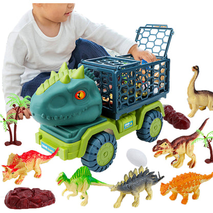 Dinosaur Truck Toys Set Car Toy with 15 Dino Figures Play Set  Kid Gift Style 1