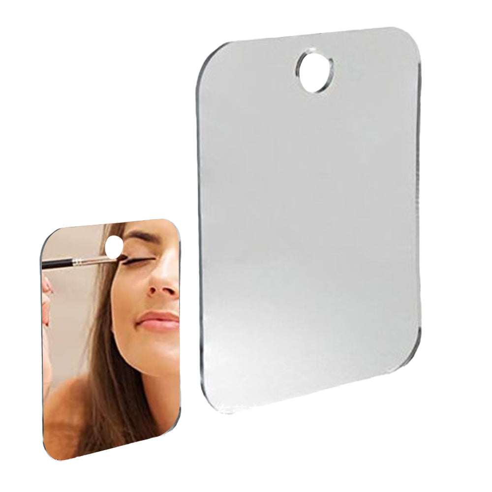 Bathroom Anti-Fog Mirror Fogless Shower Mirror Make Up Mirror Camping