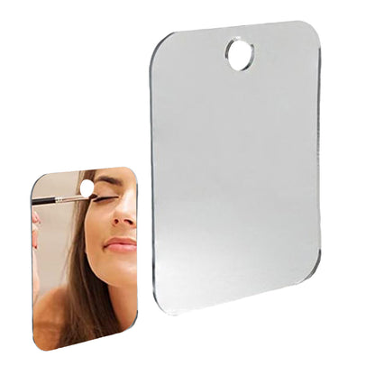 Bathroom Anti-Fog Mirror Fogless Shower Mirror Make Up Mirror Camping