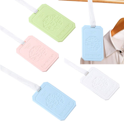 4Pcs Hanging EVA Wardrobe Aromatherapy Tablets Car Air Freshener Incense Tablets with Lanyard ?????