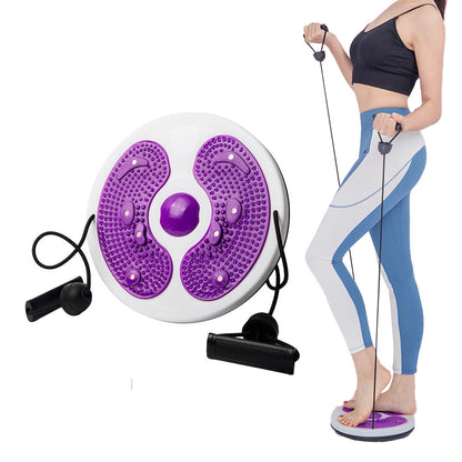 Twist Waist Board Magnetic Balance Board Foot Sole Massage Disc with Drawstrings Exercise Fitness Accessories Purple