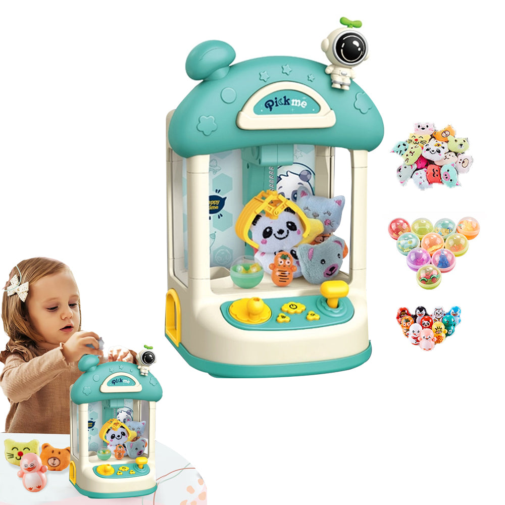 Mini Home Claw Machine with Sound Effect Mini Grabber Kids Toys Green
