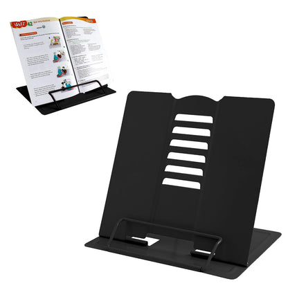 For Reading Book Stand Adjustable Metal Book Holder Black