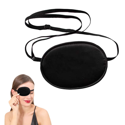 Mulberry Silk Eye Patch for Single Eye Mask Black