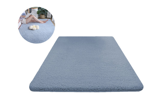 Soft Modern Indoor Large Shaggy Rug for Livingroom Bedroom Dorm Kids Room Home Decorative-Blue
