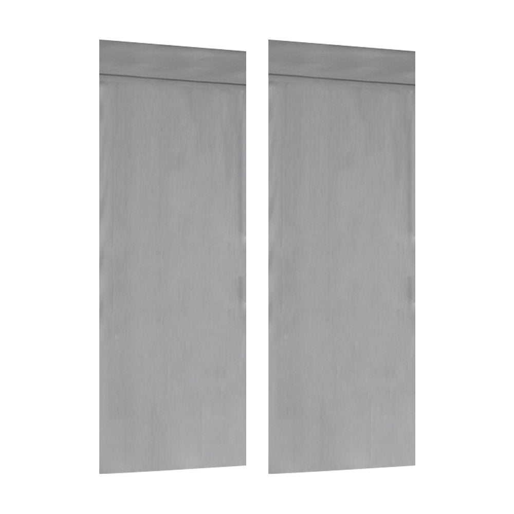 2 Panels Door Curtains Self-Adhesive Blackout Window Door Curtain Privacy Thermal Insulated Curtain Light Grey