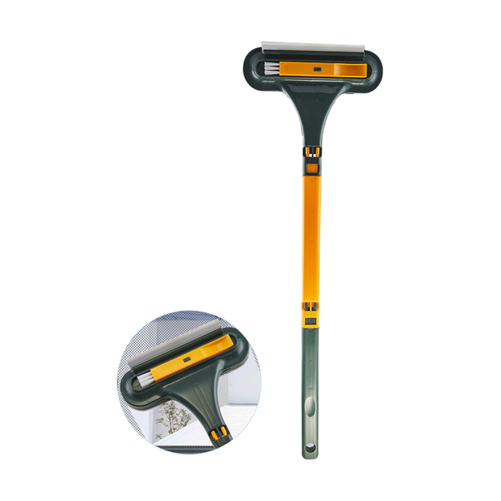 3 in 1 Multifunctional Glass Window Screen Cleaning Brush Home Cleaning Tool Yellow