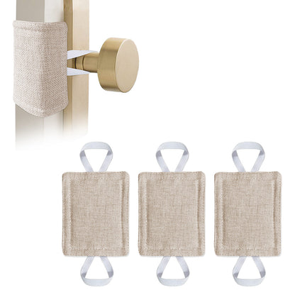 3Pcs Door Silencer Quiet Door Closer Pad Universal Door Latch Cover for Nursery Light Sleepers Noise Reduced