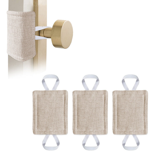 3Pcs Door Silencer Quiet Door Closer Pad Universal Door Latch Cover for Nursery Light Sleepers Noise Reduced
