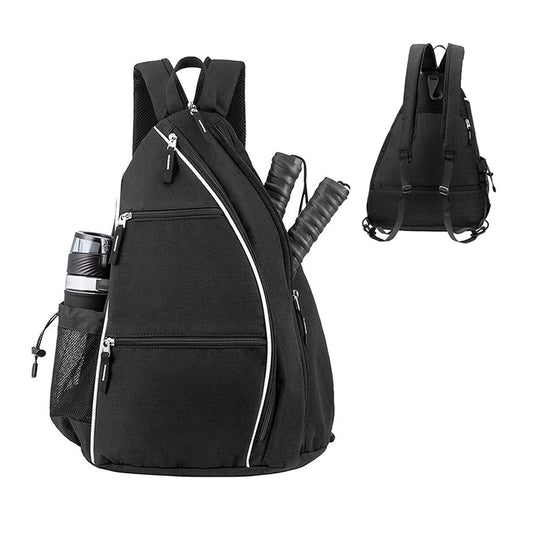 Pickleball Bag Pack Reversible Backpack Travel Sports Sling Bag Black