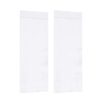 2 Panels Door Curtains Self-Adhesive Blackout Window Door Curtain Privacy Thermal Insulated Curtain White