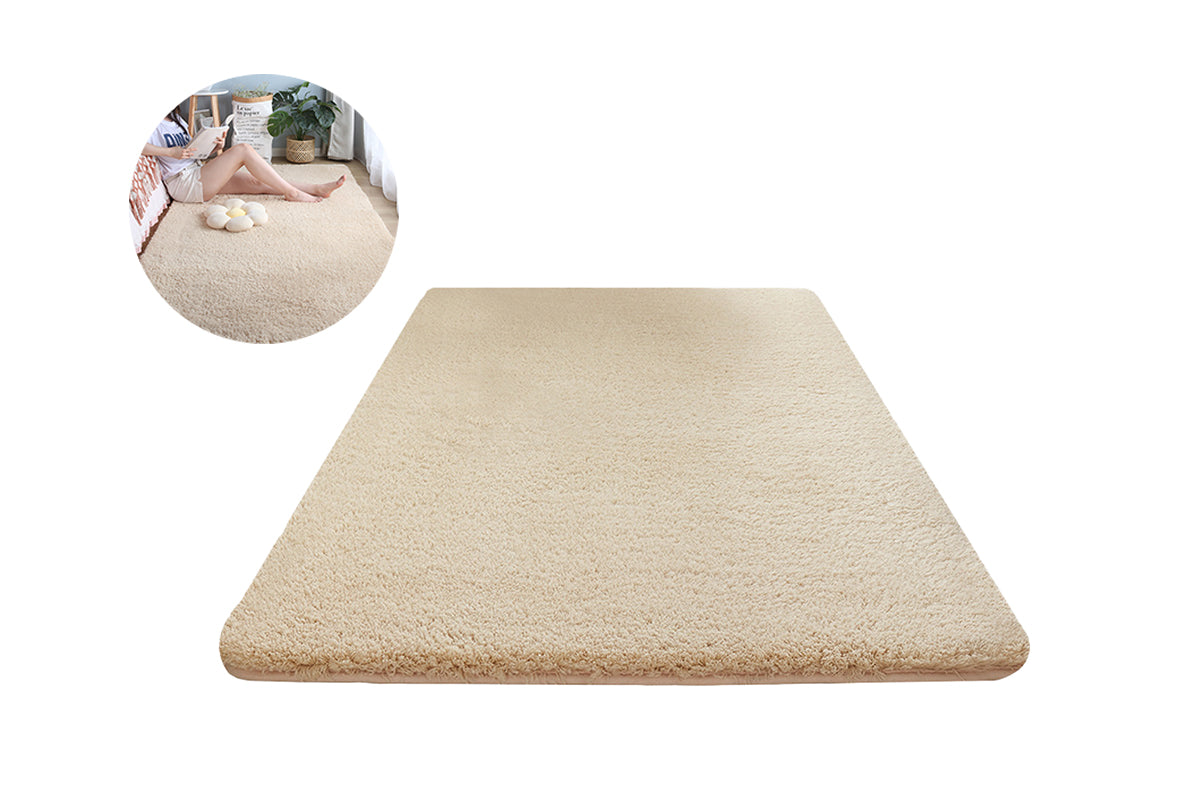 Soft Modern Indoor Large Shaggy Rug for Livingroom Bedroom Dorm Kids Room Home Decorative-Camel