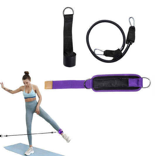 3Pcs Ankle Resistance Band Set Leg Training Resistance Band Fitness Training Equipment Purple