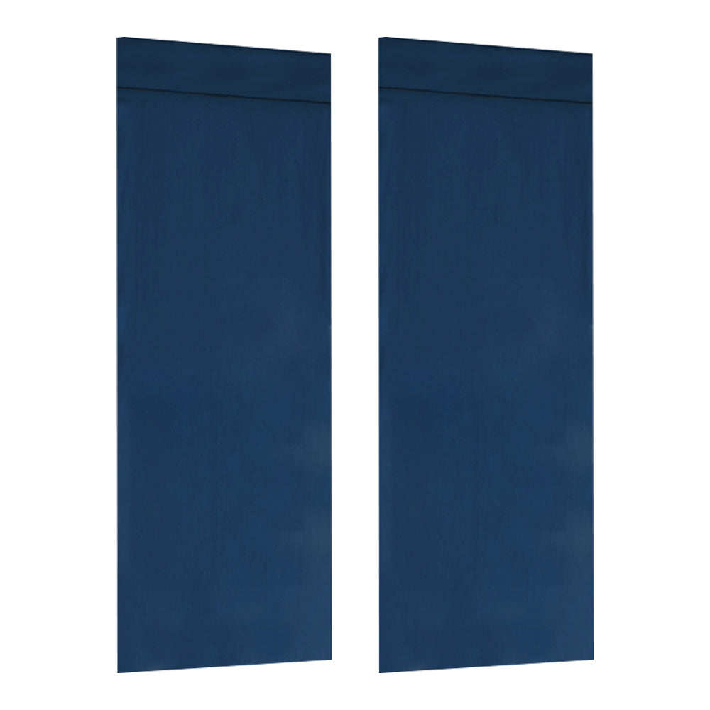2 Panels Door Curtains Self-Adhesive Blackout Window Door Curtain Privacy Thermal Insulated Curtain Navy