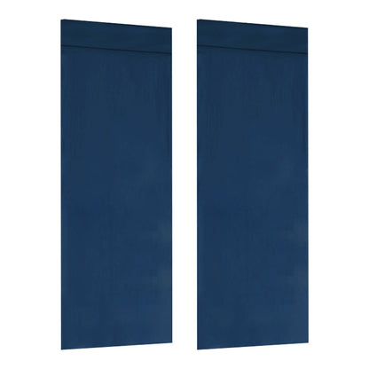 2 Panels Door Curtains Self-Adhesive Blackout Window Door Curtain Privacy Thermal Insulated Curtain Navy