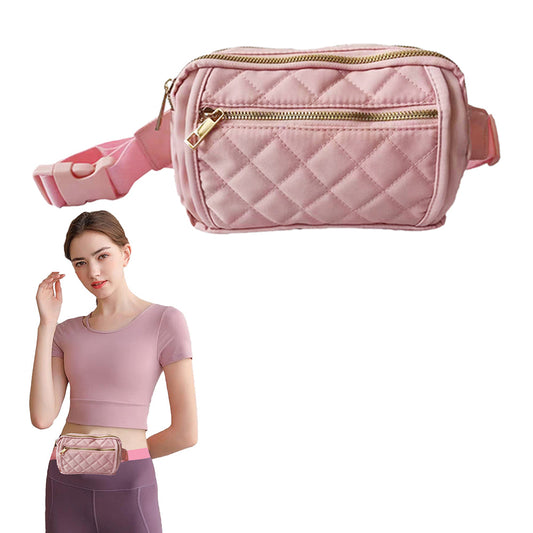 Travel Fanny Packs Crossbody Bags Waist Bags for Hiking Cycling Running Pink