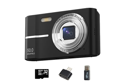 4K Digital Video Camera with 32GB Memory Card Black