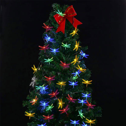 10m 100LED Dragonfly Solar String Light Indoor and Outdoor Garden Decoration Light String Light LED Fairy Lights