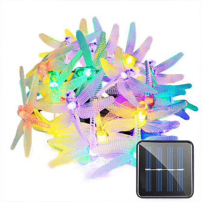10m 100LED Dragonfly Solar String Light Indoor and Outdoor Garden Decoration Light String Light LED Fairy Lights
