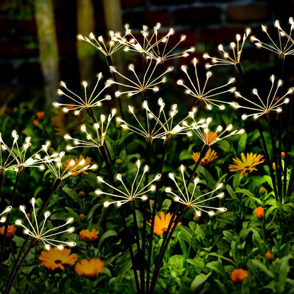 Solar Firework Lights Garden Decorative Lights for Outside Yard Pathway
