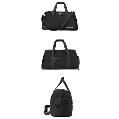 Gym Duffle Bag Travel Weekender Bag with Shoe Compartment Black