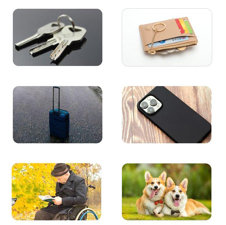 4Pcs Wireless Smart GPS Tracker Bluetooth Alarm Locator for Kids Pets Wallet Keys Anti Lost