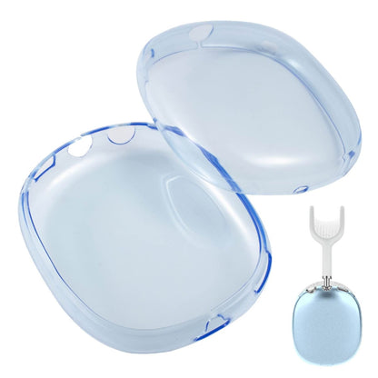 Case Cover for AirPods Max Headphones 2pcs Headphone Clear Case Shockproof Full Cover Protector for Apple AirPods Max -Blue