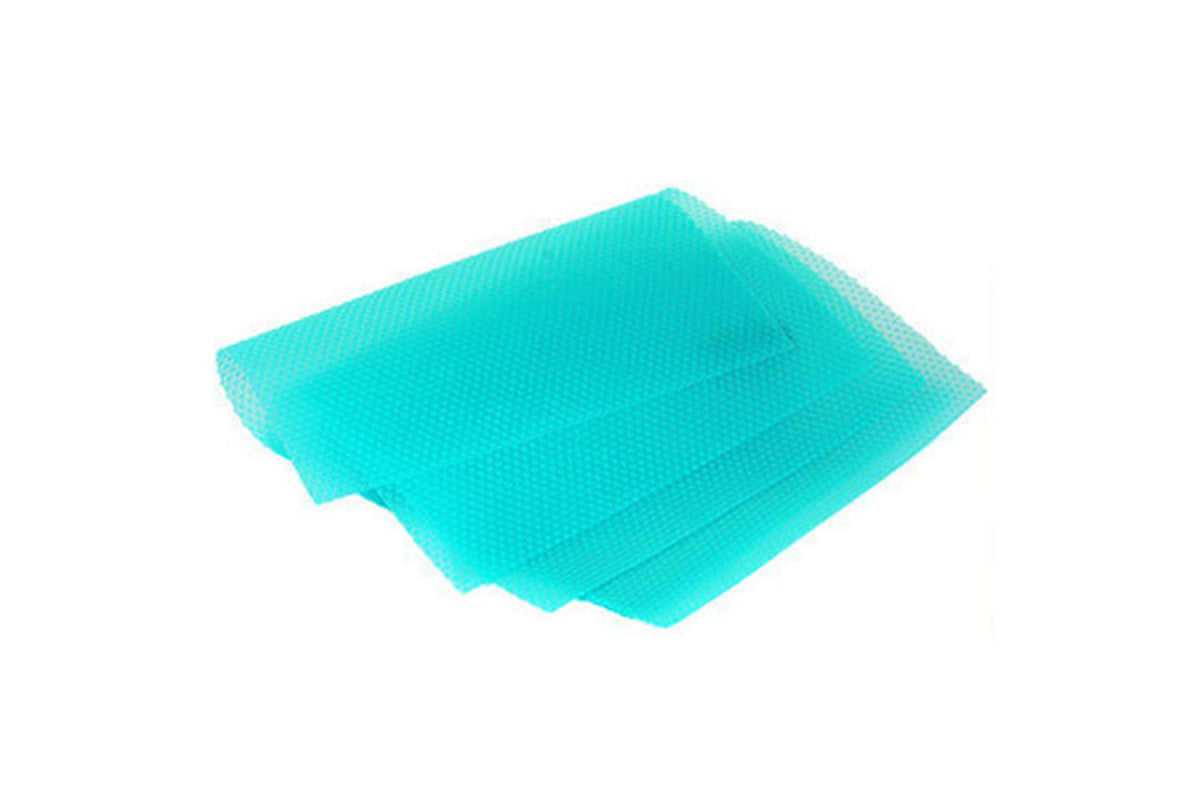 4 Pcs Liners Mats for Shelves EVA Fridge Mats Liners Washable-Blue