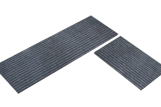 Stripe Anti-Fatigue Kitchen Mat Waterproof Non Slip Cushioned Foam-Gray