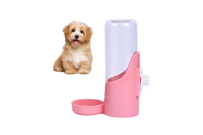 Hanging Automatic Food Water Dispenser for Puppy Kitten-Pink
