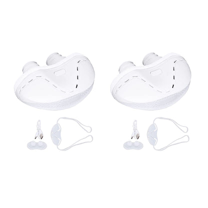2pcs Anti Snoring Devices Electric Mini Noise Solution Sleep Stop Snore Aid Stopper for Men Women -White
