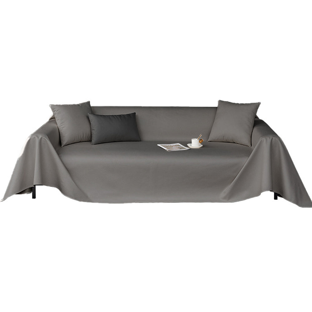 Faux Pu Leather Sofa Cover Waterproof Non-Slip Sectional Couch Cover Sofa Slipcover -Black