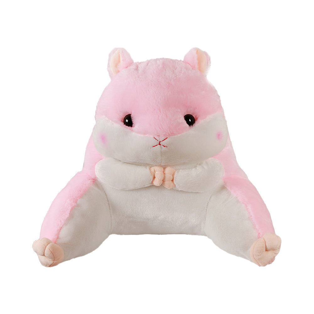 Backrest Reading Rest Pillow Neck Lumbar Support Chair Cushion with Arms for Teens Pink