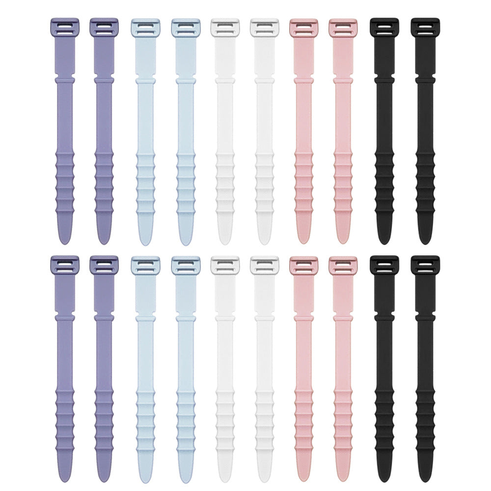 40pcs Fishbone Cable Winder Cord Clip Organizer Earphone Cable Protector USB Wire Tie