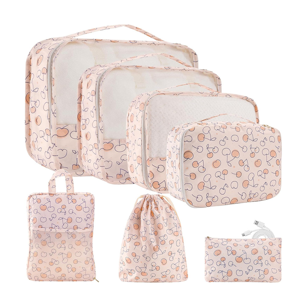 7-Piece Set Travel Packing Bags Luggage Storage Bag Arrangement Pouch Organizer Style 4