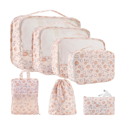 7-Piece Set Travel Packing Bags Luggage Storage Bag Arrangement Pouch Organizer Style 4