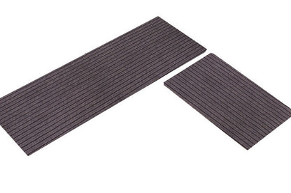 Stripe Anti-Fatigue Kitchen Mat Waterproof Non Slip Cushioned Foam-Brown