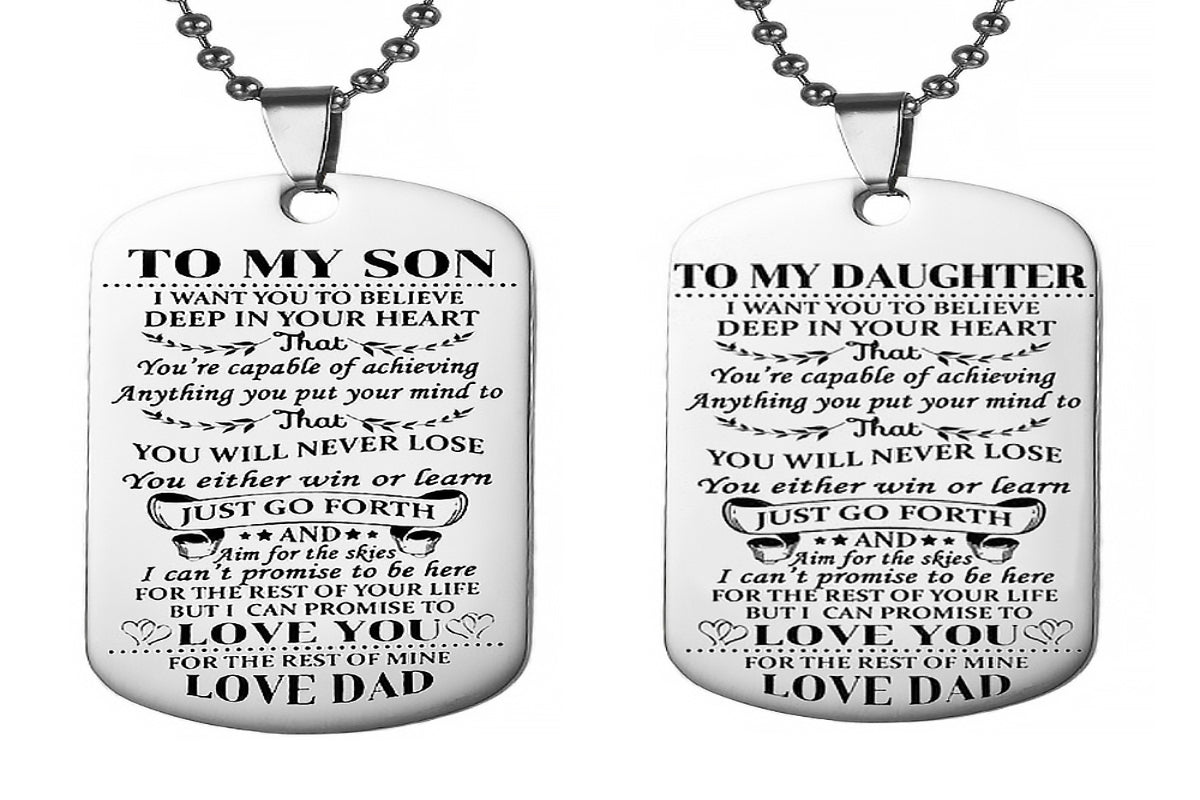 Pendant To My Son Daughter Necklace from Dad Mom Inspirational Gift