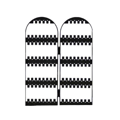 Acrylic Earrings Holder for Women Doors Foldable Screen Necklace Display Rack-Black