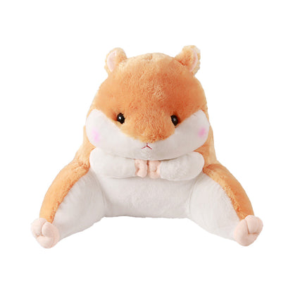 Backrest Reading Rest Pillow Neck Lumbar Support Chair Cushion with Arms for Teens Orange