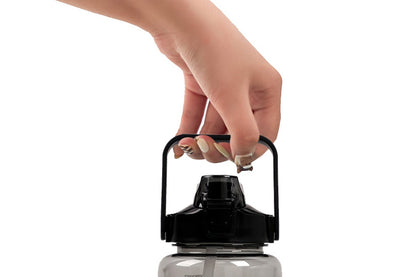 Food Grade Plastic Cup Transparent Drinking Water Bottle 2000ml-Black