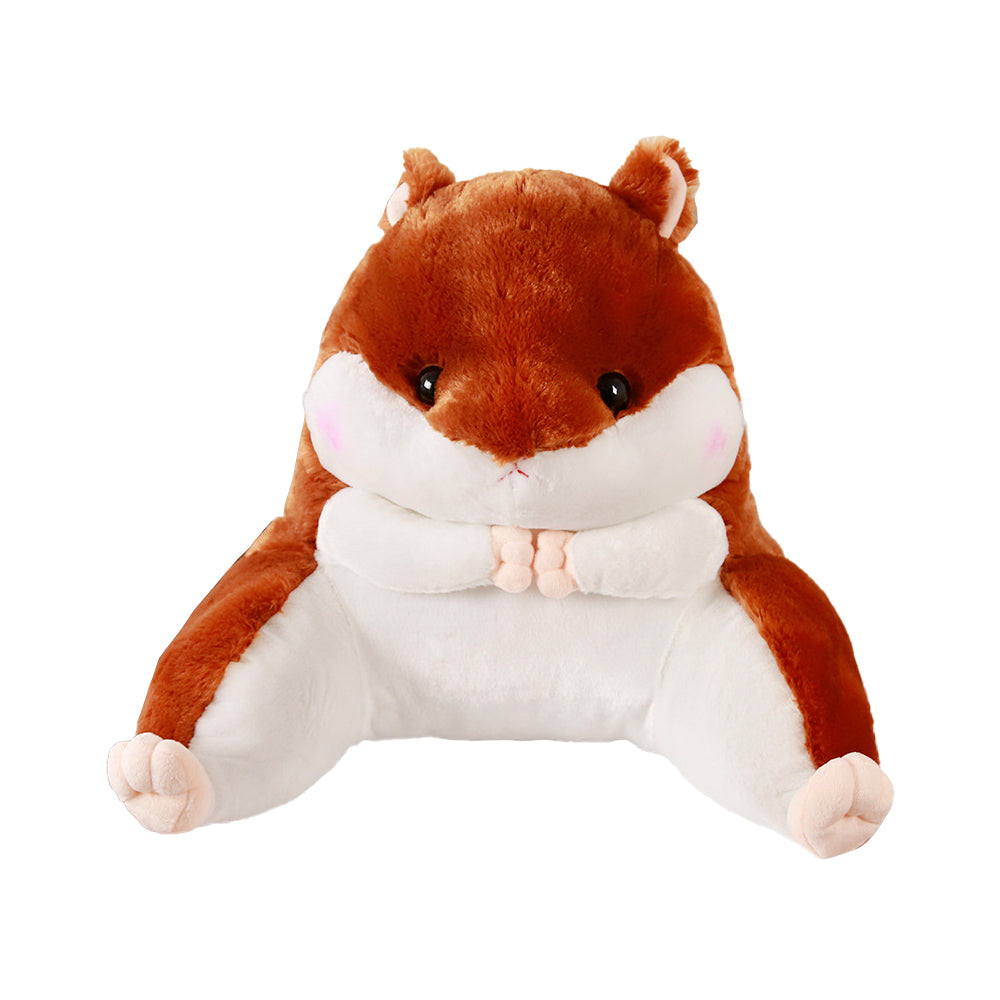 Backrest Reading Rest Pillow Neck Lumbar Support Chair Cushion with Arms for Teens Brown