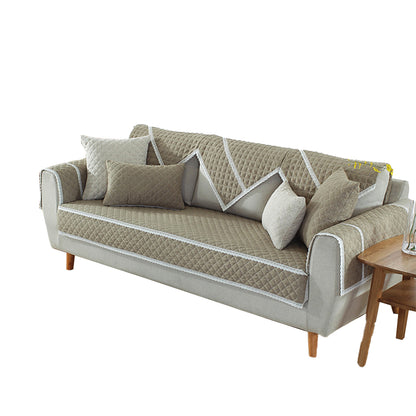 Soft Sofa Cover Quilted Sectional Couch Covers -Brown