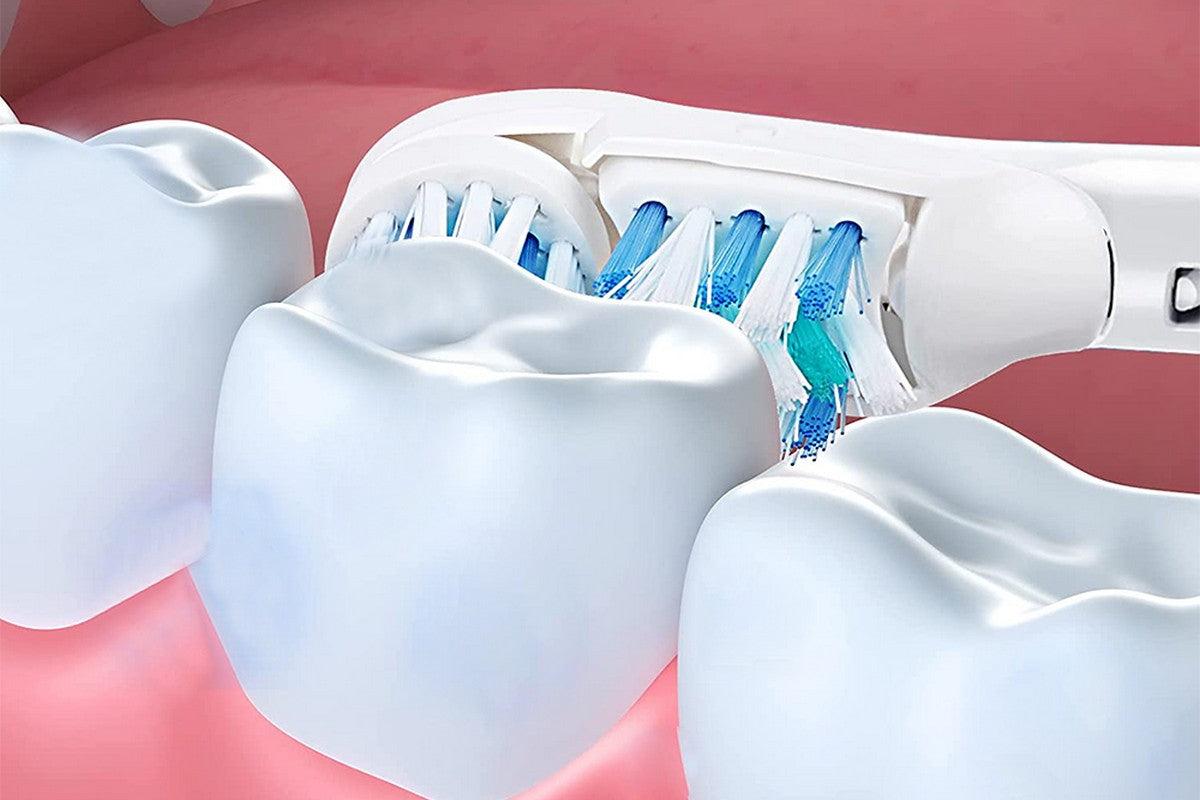 Pack of 4 Electric Toothbrush Replacement Heads Compatible with Oral-B