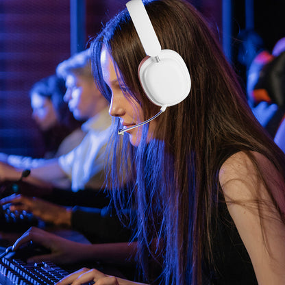 5.3 Bluetooth Wireless Headphones Head-Worn Stereo Headset with Removable Microphone Pink